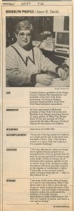Newsday Profile 1993